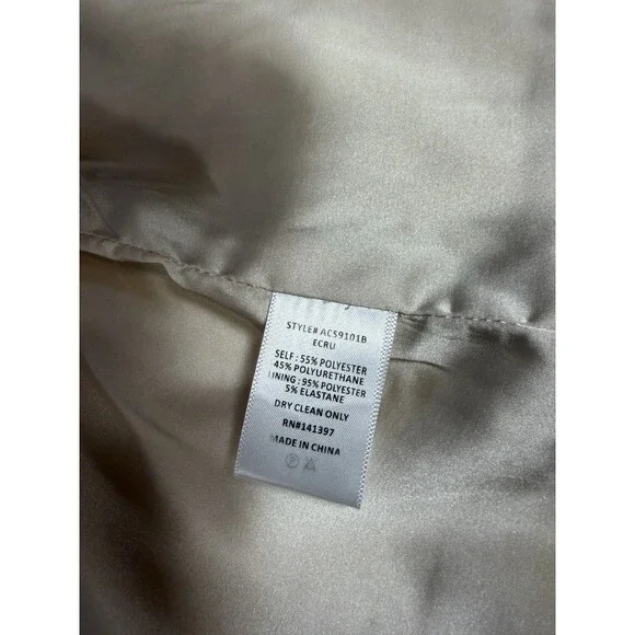 ASTR The Label Ecru Faux Leather Mini Skirt Small Zip Back - Picture 11 of 12